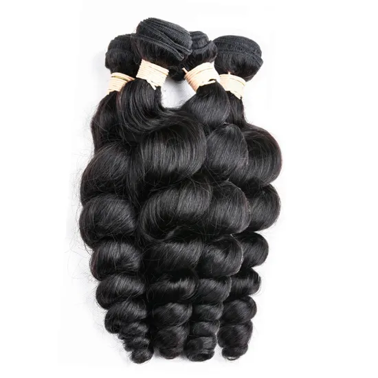 4 Bundles Hair Loose Wave Weave 100% Unprocessed Grade 9A Brazilian Human Virgin Hair Weave