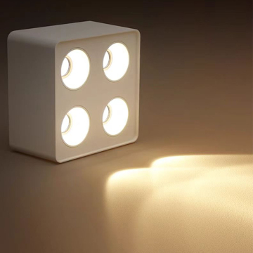 Epistar αλουμίνιο 4 κεφαλές τετράγωνο LED κάτω φως