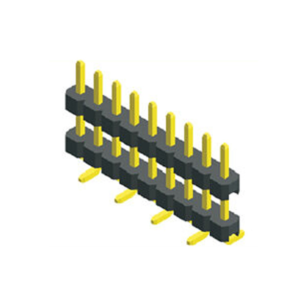 Conector de tipo SMT bilástico de 3,96 mm de linha única