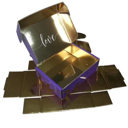 Double Side Printing Gold Paper Corrugated Paper Box