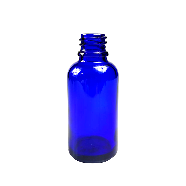 Bouteille en verre d'huile essentielle bleu cobalt super qualité
