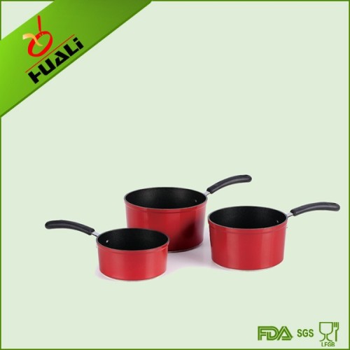 3pcs aluminium non-stick saucepan set