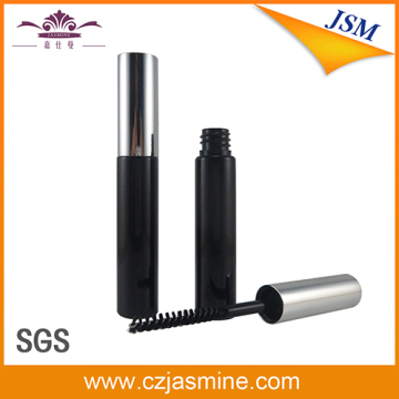 plastic empty mascara container with aluminium lid