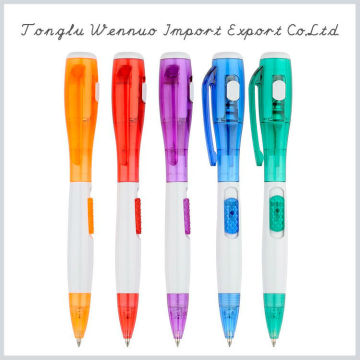 Cheap hot sale ballpoint pen with led light