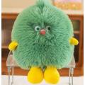 Green hairy monster throw pillow stuffed animal