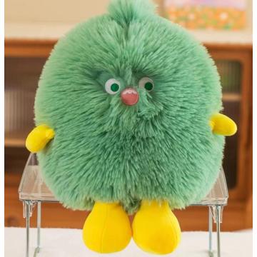 Almohada de almohada de monstruo verde peludo