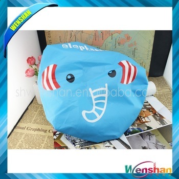 simple soft cut elephant printing shower cap