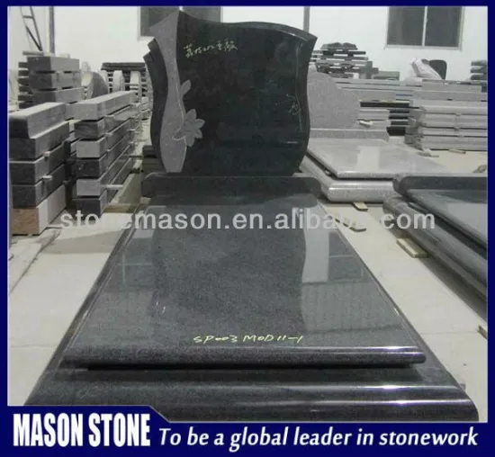 tombstone black granite tranditional new design