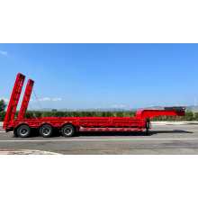 Low flatbed Equipment transportation semi trailer