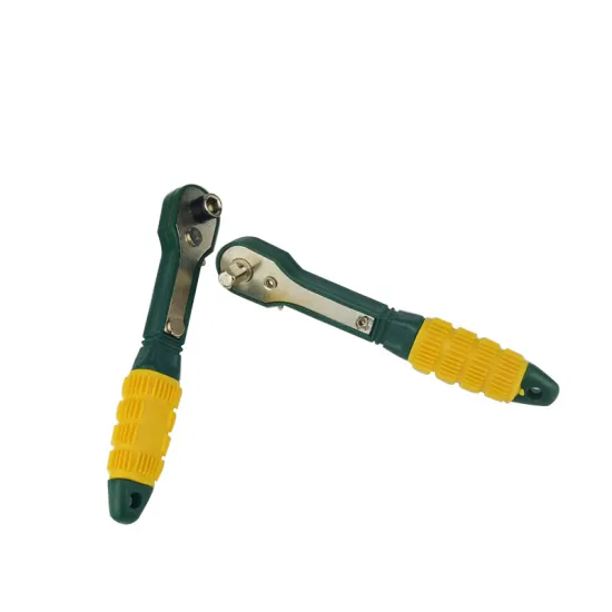 1/4 Inch Yellow-Green Mini Ratchet Screwdriver Rod with 6.35mm Quick Release Socket Wrench Spanner