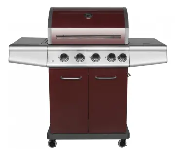 4 Burner Patio Garden Gas Barbecue Grill Red