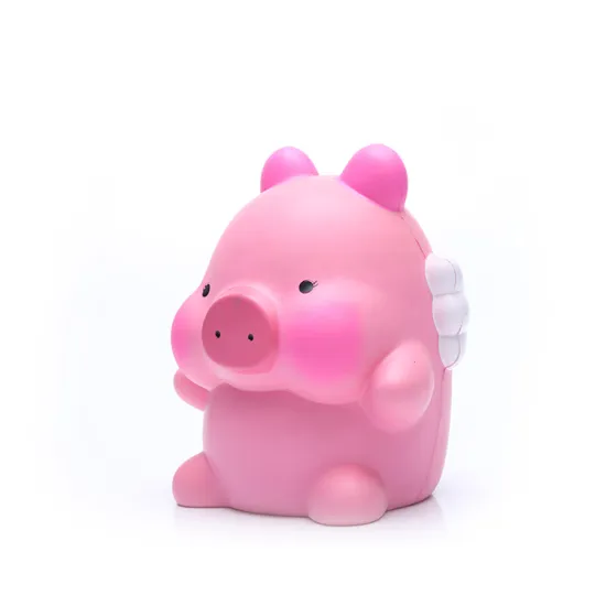 Custom Design Giant Pink Flying Pig PU Toys