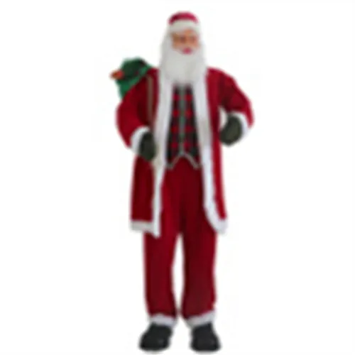 Christmas Standing Santa Claus With Garland Decoration