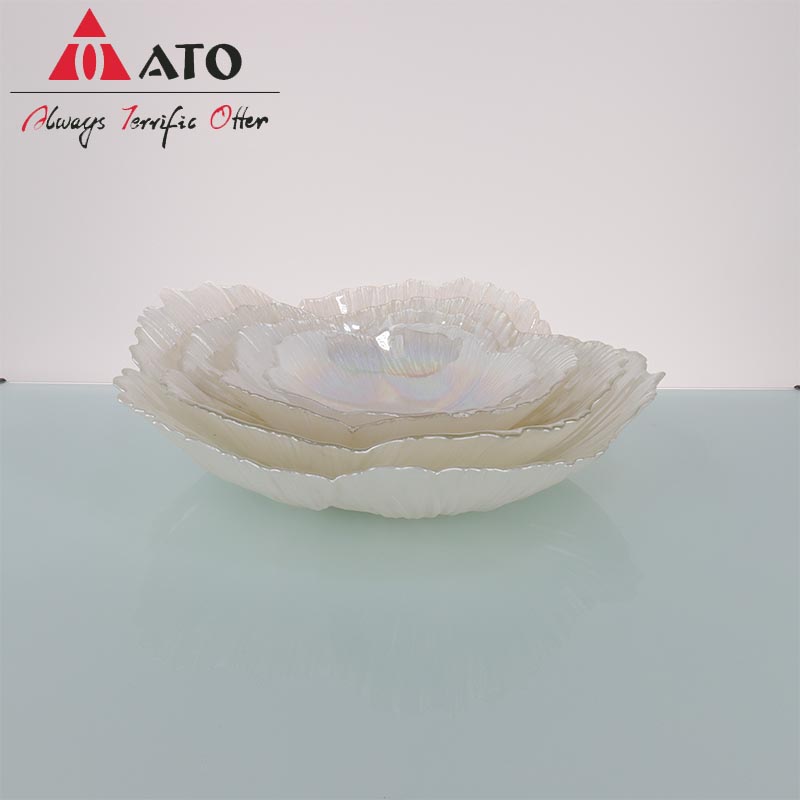 2023 Luxury Clear rainbow Glass Charger plate set