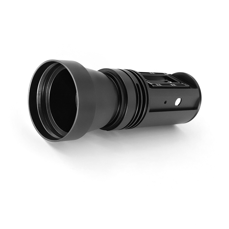 Sighting telescope Alumimum alloy housing+Material：AL7075-T651+Process：Turning&Milling+Finish：Sandblasting & matte black hard anodizing