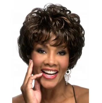 Aishili Wholesale Synthetic Dark Brown Short Hair Wigs Natural Wave Body Curly Wig For Fashion Women