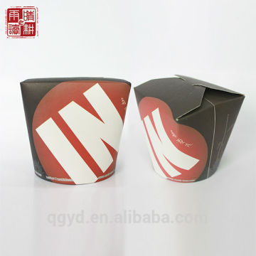 China disposable eco-friendly noodle paper food take out boxes, round bottom paper lunch box