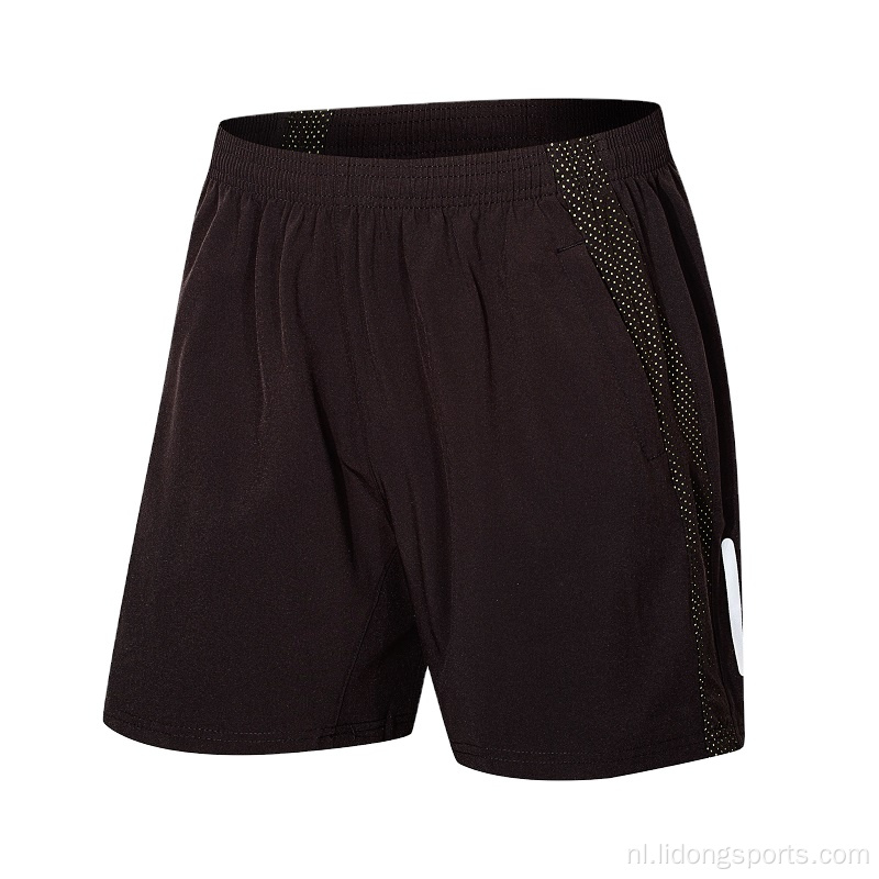 Mesh polyester aangepaste logo zomerloop training shorts