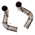 Quad-Spitze Valved Edelstahl 3 Zoll Quad-Tipp Audi R8 MK2 5.2L V10 2016-2018 F1 X-Pipe Auspuffsystem