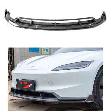 2023-2024 Tesla Model 3 Dry Carbon Fiber Front Bumper Lip Spoiler Kit