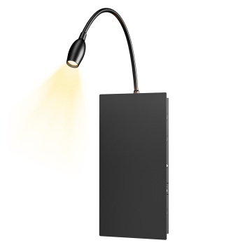 Đèn tường hình vuông hiện đại với sạc và chuyển đổi không dây USB