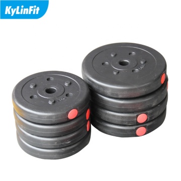 Cement Plastic Coated Barbell Plate Set for Weight Lifting 40kg