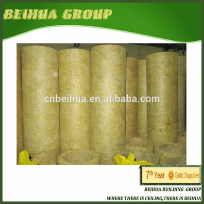 Soundproof Rockwool Pipe Insulation , Rigid Rockwool Pipe Cover