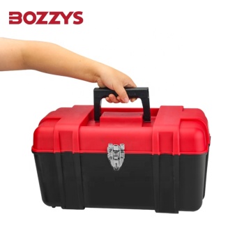 Portable Lockable Personal Double Layer Lockout Toolbox - Boshi (OEM) with Logo Support, 17 Inch