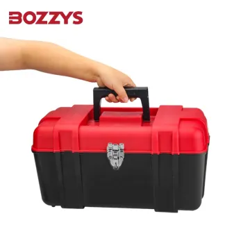 Portable Lockable Personal Double Layer Lockout Toolbox - Boshi (OEM) with Logo Support, 17 Inch
