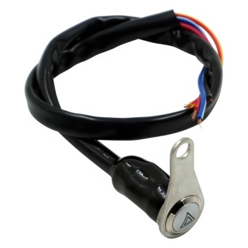 LED Red Light Motorcycle Handlebar Switch for Warning Light Control - Manual-Return Button