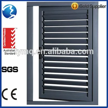 Swinging window with adjustable shutter
