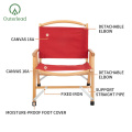 Naturaleza color muebles de tela roja silla baja de playa