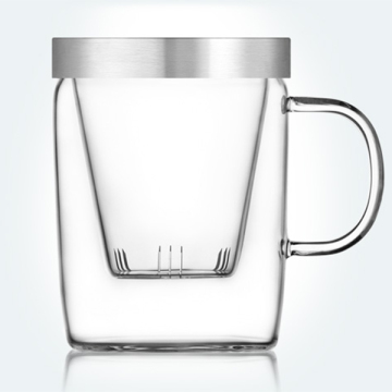 New Design Clear Glass Cup with Handle Factory