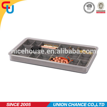 Brown color makeup organizer box with more compartments