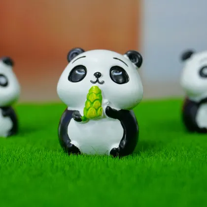 Cute Cartoon Resin Panda Aquariums & Accessories