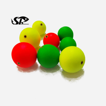 SUPERIORFISHING EPS Round Fishing Floats Foam Bobbers with Brass Insert - Mixed Colors (EPS03)