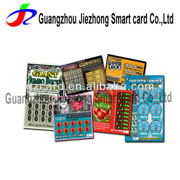 prize printing lottery ticket printing