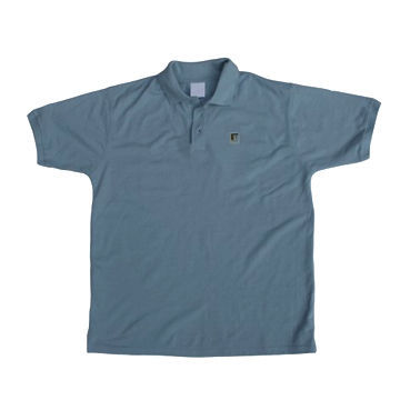 Chest Print Polo Shirt with Short Sleeves, Made of 100% Cotton Pique or Polyester Material