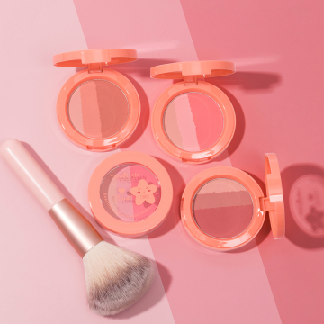 Custom 3-Color Blush Stereo Makeup with Logo - Private Label Beauty Manufacturer