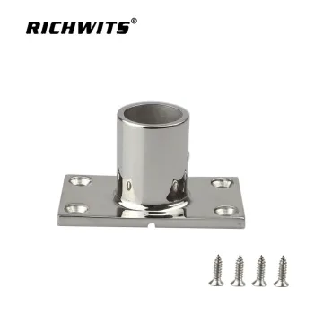 22MM 25MM 316 stainless steel Boat Hand Rail Fitting 90 Degree Rectangular Stanchion Base