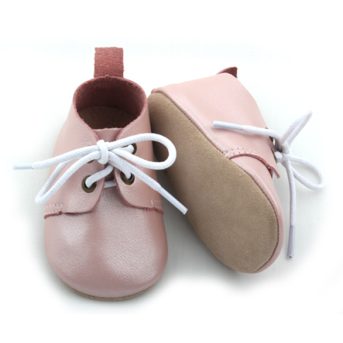Nuevos estilos de zapatos Oxford de calidad de cuero genuino para bebé