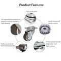 TPE Top Plate Swivel Caster Medical Bed Wheels