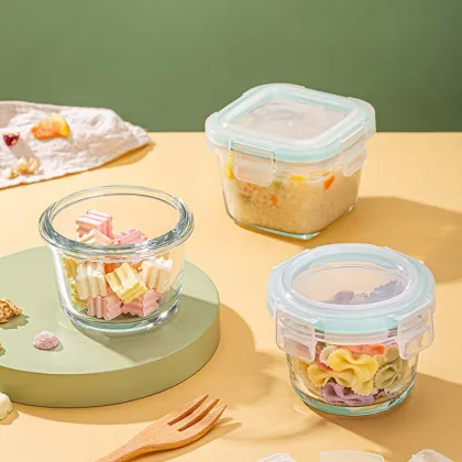 Best Selling BPA-Free Baby Food Supplement Bowl: Airtight, Round Storage Box for Kids' Food Prep with Lids