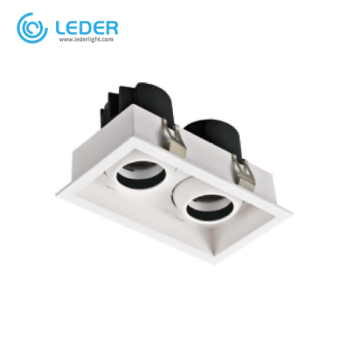 LEDER โคมดาวน์ไลท์ LED สี่เหลี่ยมเชิงพาณิชย์ 12W*2