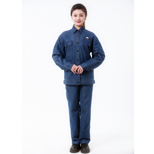 Denim Blue Antistatic Long Sleeve Uniform für den Sommer