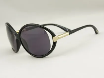 Black Tom Ford Womens Sunglasses For Oval / Round / Long Face Sandrine Tf124 01a 60mm Lens