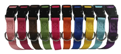 Custom brand label classic printed pattern dog collar
