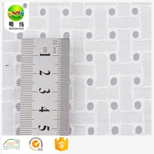 100% cotton chemical embroidery lace dress fabric