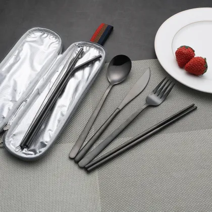 Wholesale Restaurant Golden Flatware Outdoor Drinking Straw