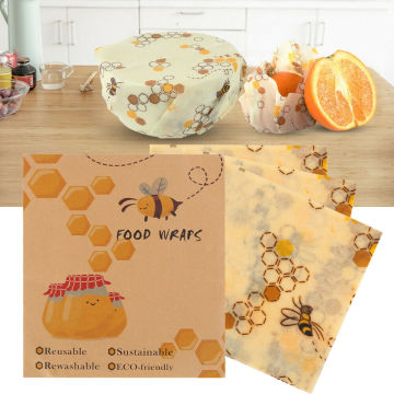 Fresh-Keeping Paper Fresh-Keeping Cloth Food Packaging Paper Reusable Plastic Bee Wax Cloth Fruit Storage Pouch Food Wraps